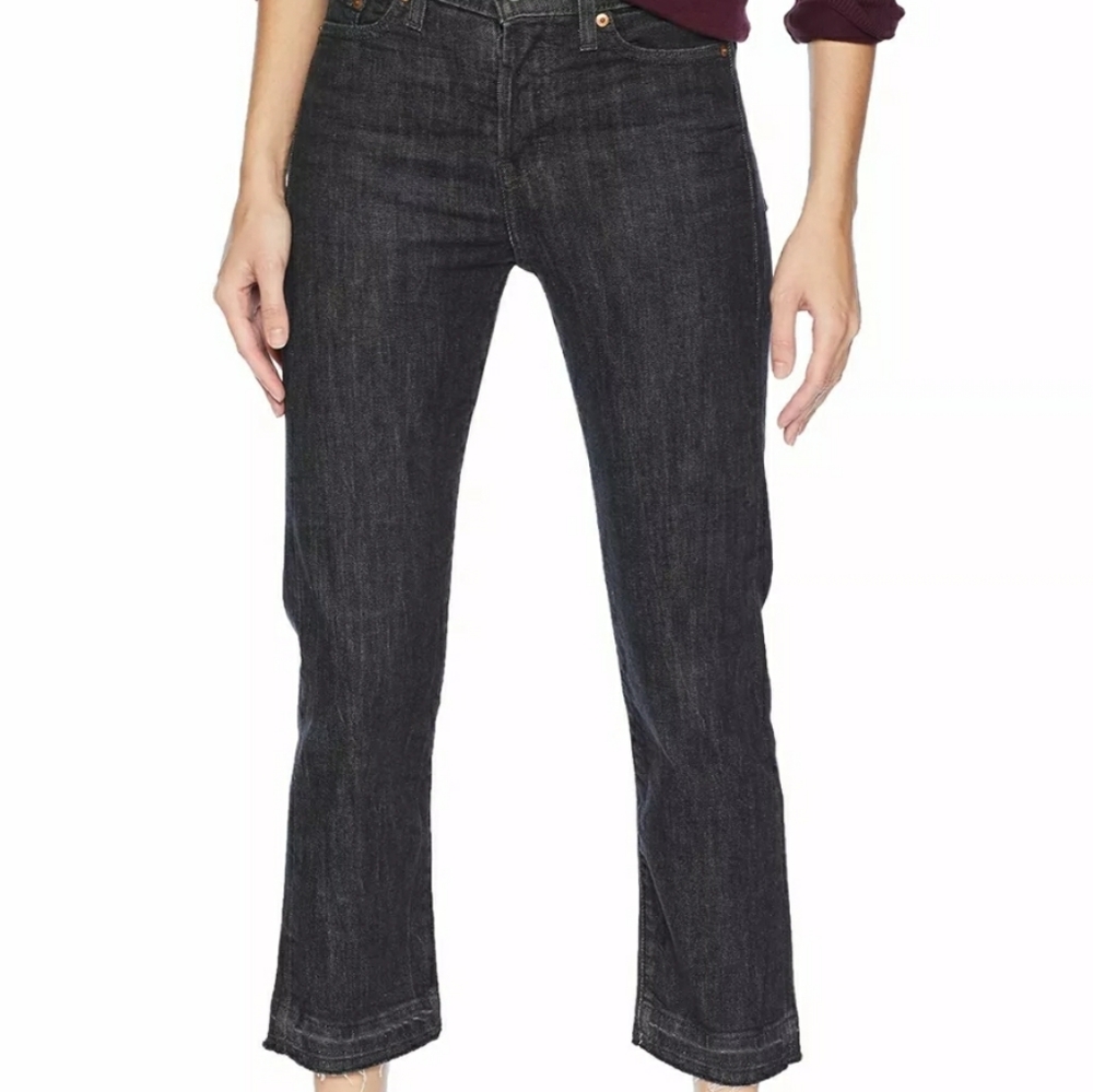 Levi's Dark Secret Raw Hem Wedgie Straight Jeans